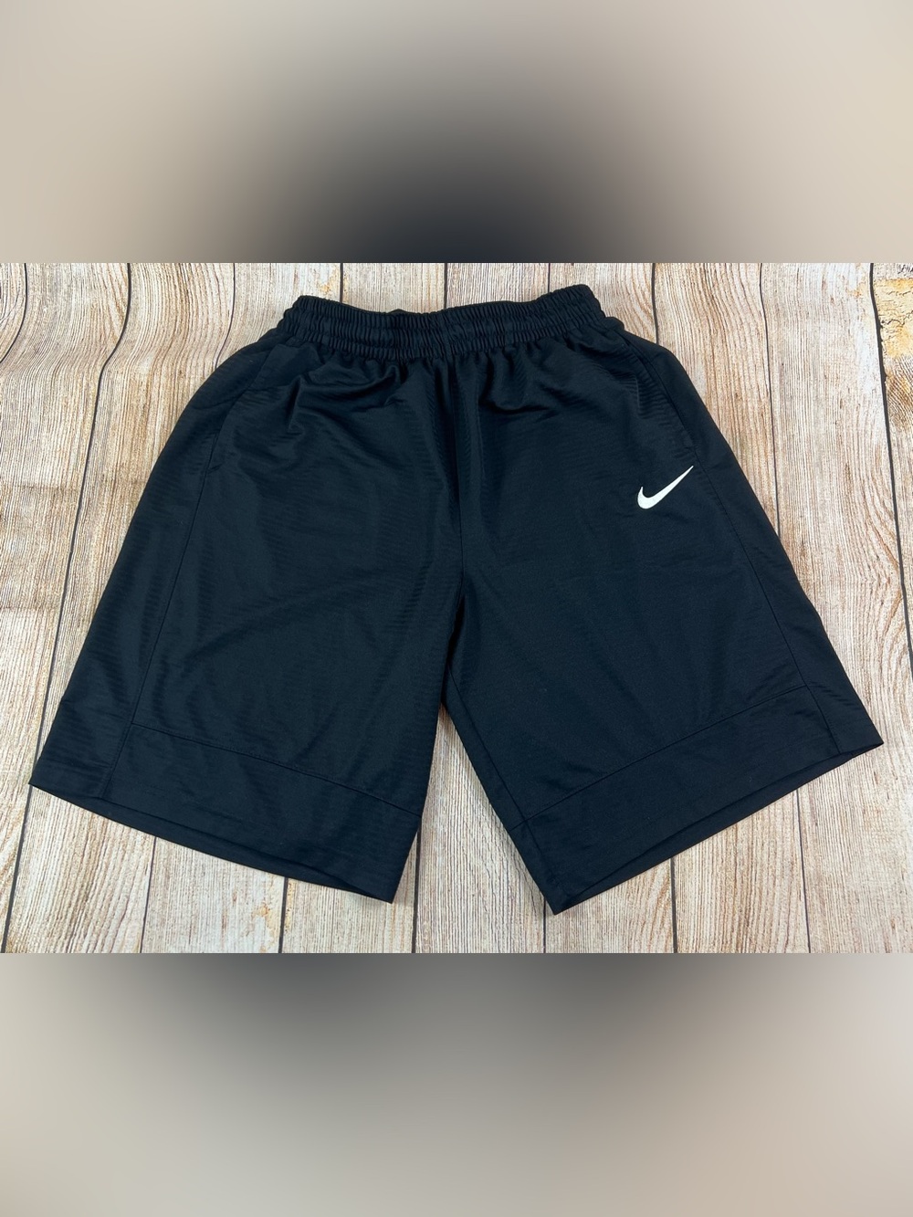 Mens Nike Black Basketball Athletic Shorts 11” Drawstring Pockets Size Large
